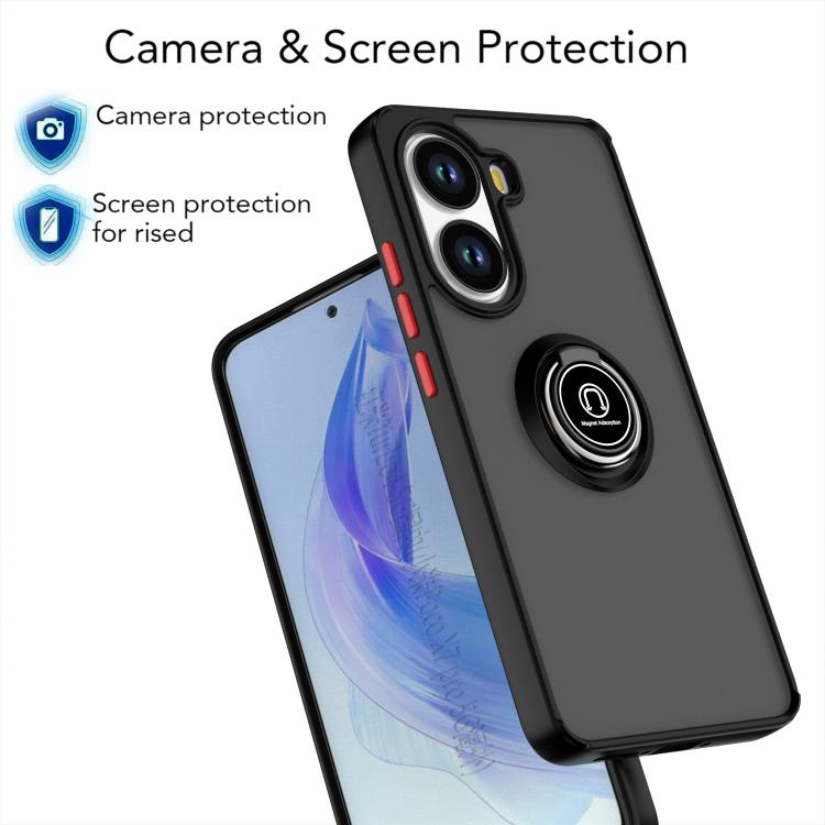 For Xiaomi Poco X7 Pro Q Shadow 1 Series TPU + PC Phone Case with Ring