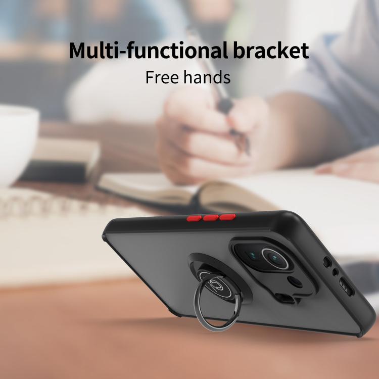 For Xiaomi 11 Pro Q Shadow 1 Series TPU + PC Phone Case with Ring