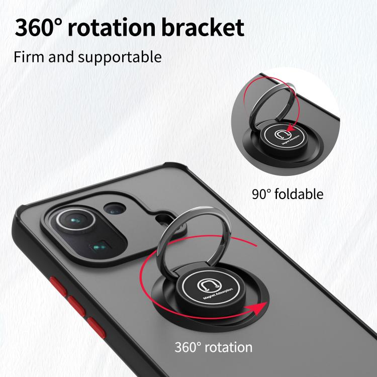 For Xiaomi 11 Pro Q Shadow 1 Series TPU + PC Phone Case with Ring