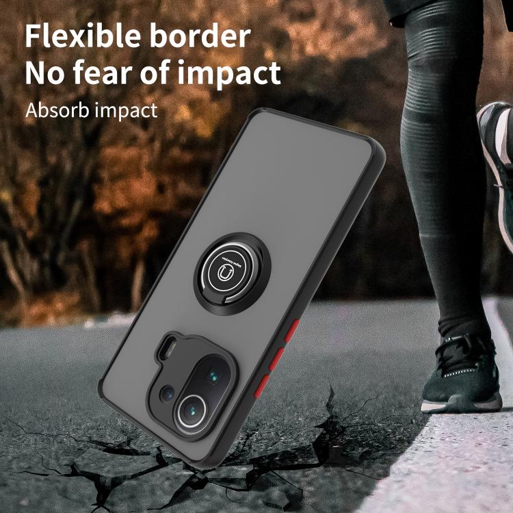 For Xiaomi 11 Pro Q Shadow 1 Series TPU + PC Phone Case with Ring