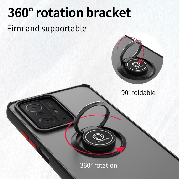 For Xiaomi 11T Q Shadow 1 Series TPU + PC Phone Case with Ring