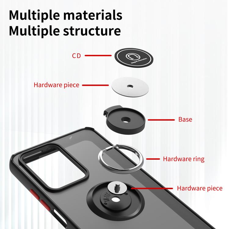 For Xiaomi 11T Q Shadow 1 Series TPU + PC Phone Case with Ring