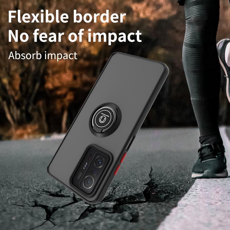 For Xiaomi 11T Q Shadow 1 Series TPU + PC Phone Case with Ring