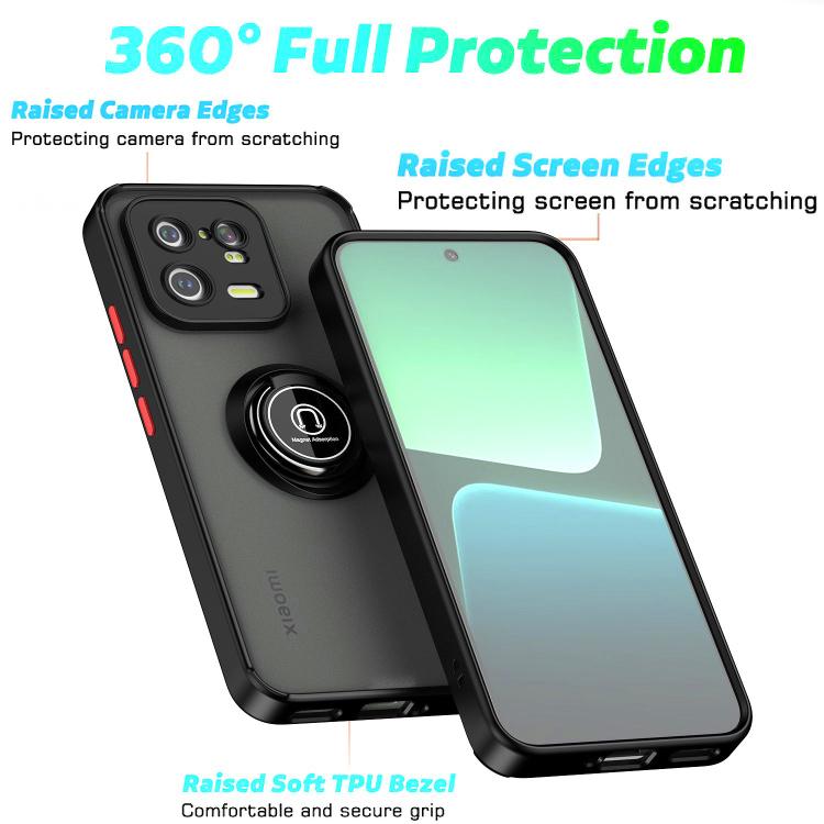 For Xiaomi 13 Pro Q Shadow 1 Series TPU + PC Phone Case with Ring