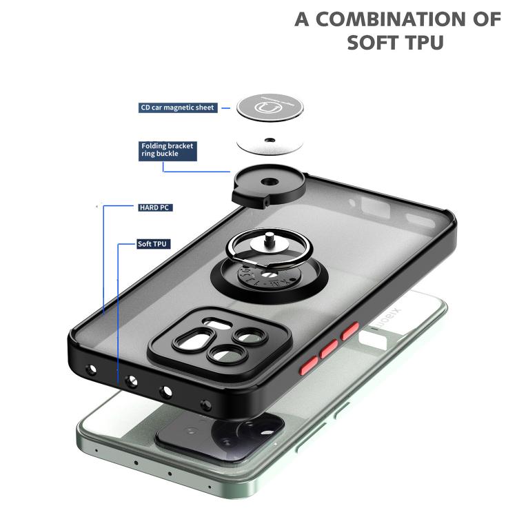 For Xiaomi 13 Q Shadow 1 Series TPU + PC Phone Case with Ring