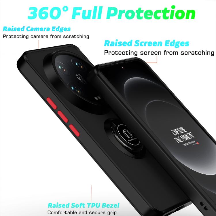 For Xiaomi 14 Ultra Q Shadow 1 Series TPU + PC Phone Case with Ring