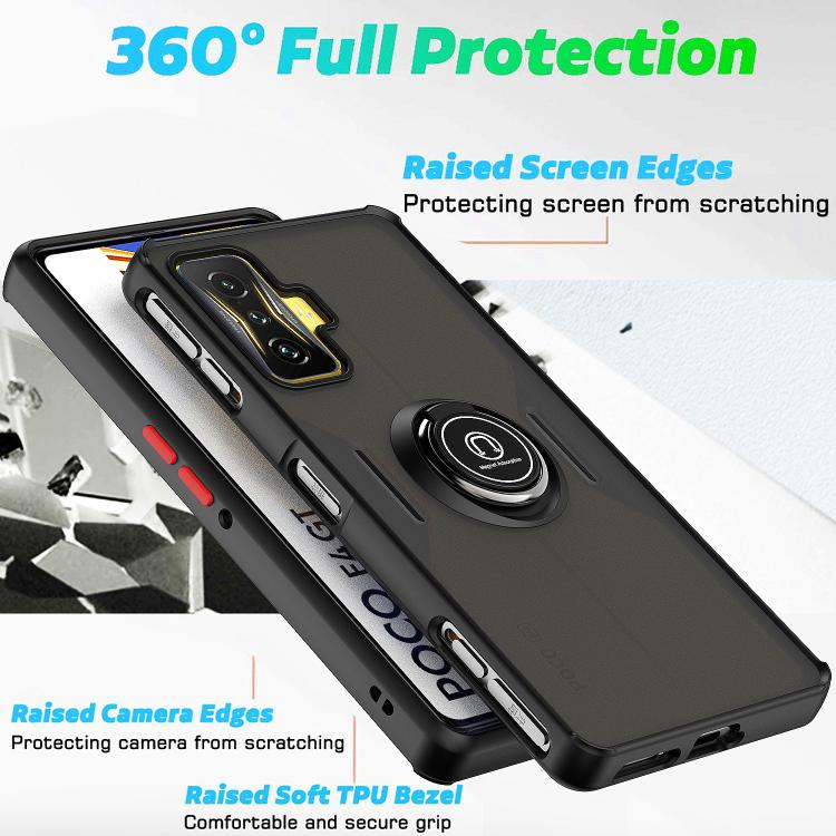 For Xiaomi Poco F4 GT   Q Shadow 1 Series TPU + PC Phone Case with Ring