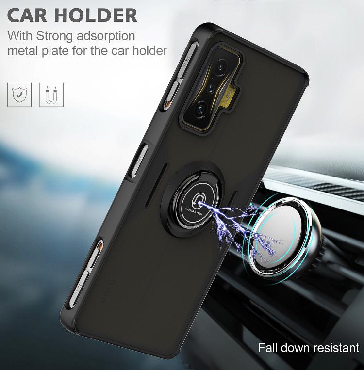 For Xiaomi Poco F4 GT   Q Shadow 1 Series TPU + PC Phone Case with Ring