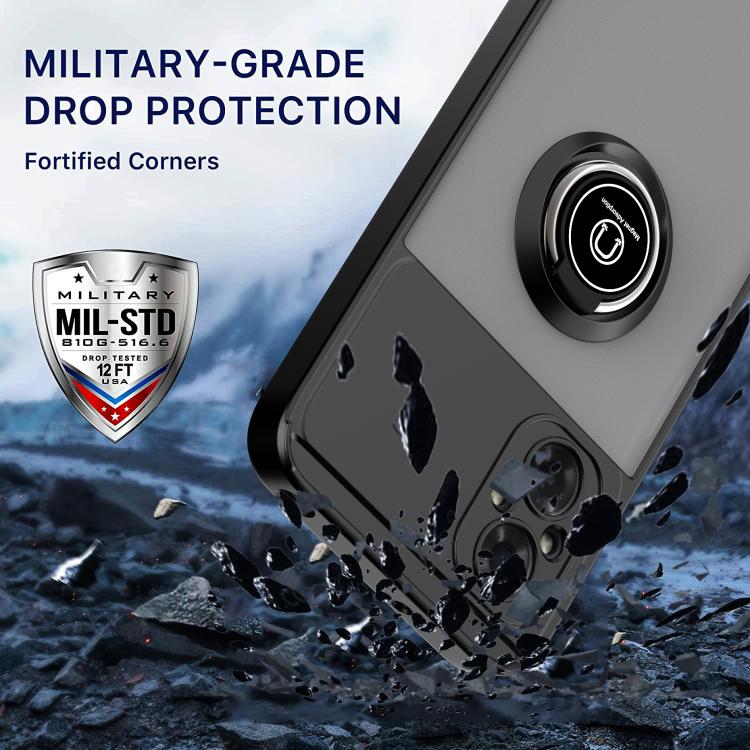 For Xiaomi Poco M4 5G Q Shadow 1 Series TPU + PC Phone Case with Ring