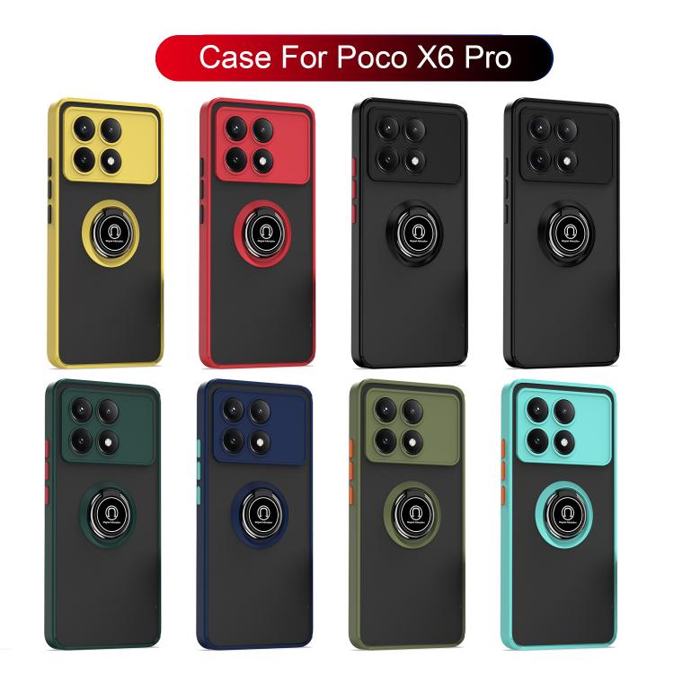 For Xiaomi Poco X6 Pro Q Shadow 1 Series TPU + PC Phone Case with Ring