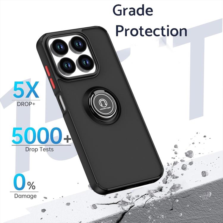 For ZTE Blade V70 / nubia V70 Q Shadow 1 Series TPU + PC Phone Case with Ring