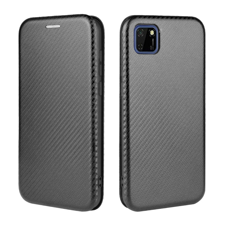 For Huawei Y5p / Honor 9S Carbon Fiber Texture Horizontal Flip TPU + PC + PU Leather Case with Card Slot