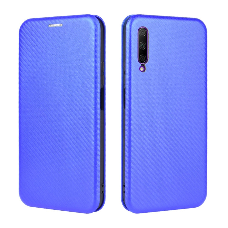 For Huawei Honor 9X Pro Carbon Fiber Texture Horizontal Flip TPU + PC + PU Leather Case with Card Slot