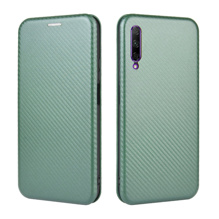 For Huawei Honor 9X Pro Carbon Fiber Texture Horizontal Flip TPU + PC + PU Leather Case with Card Slot