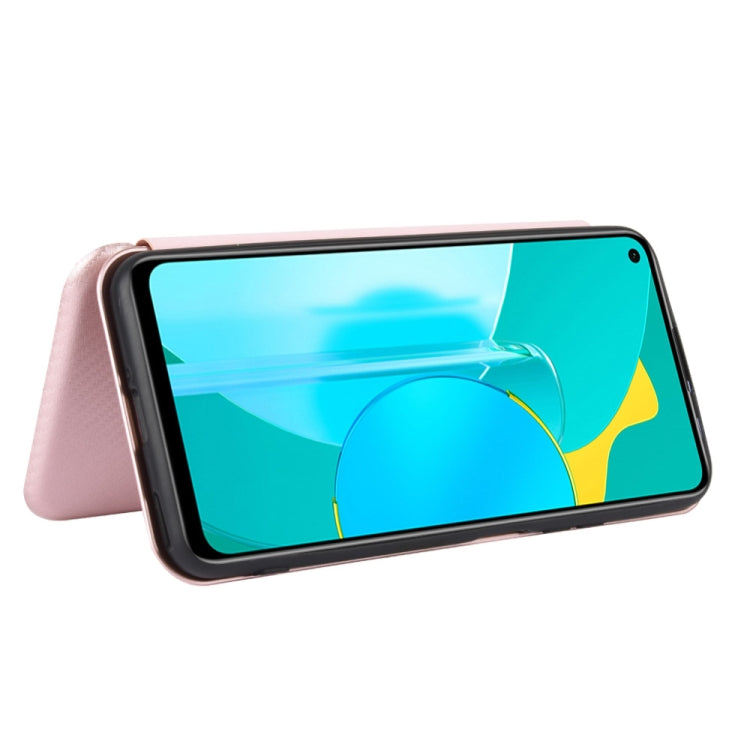 For Huawei Honor View30 Carbon Fiber Texture Horizontal Flip TPU + PC + PU Leather Case with Card Slot