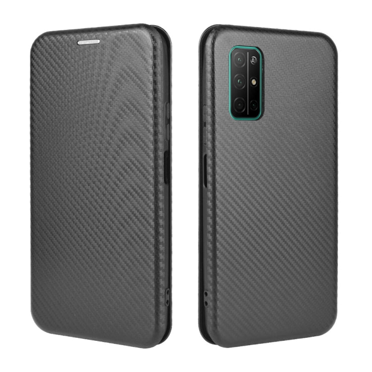 For Huawei Honor View30 Carbon Fiber Texture Horizontal Flip TPU + PC + PU Leather Case with Card Slot