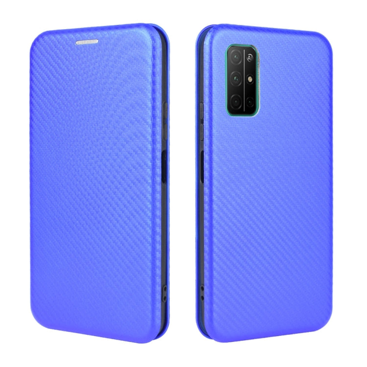 For Huawei Honor View30 Carbon Fiber Texture Horizontal Flip TPU + PC + PU Leather Case with Card Slot