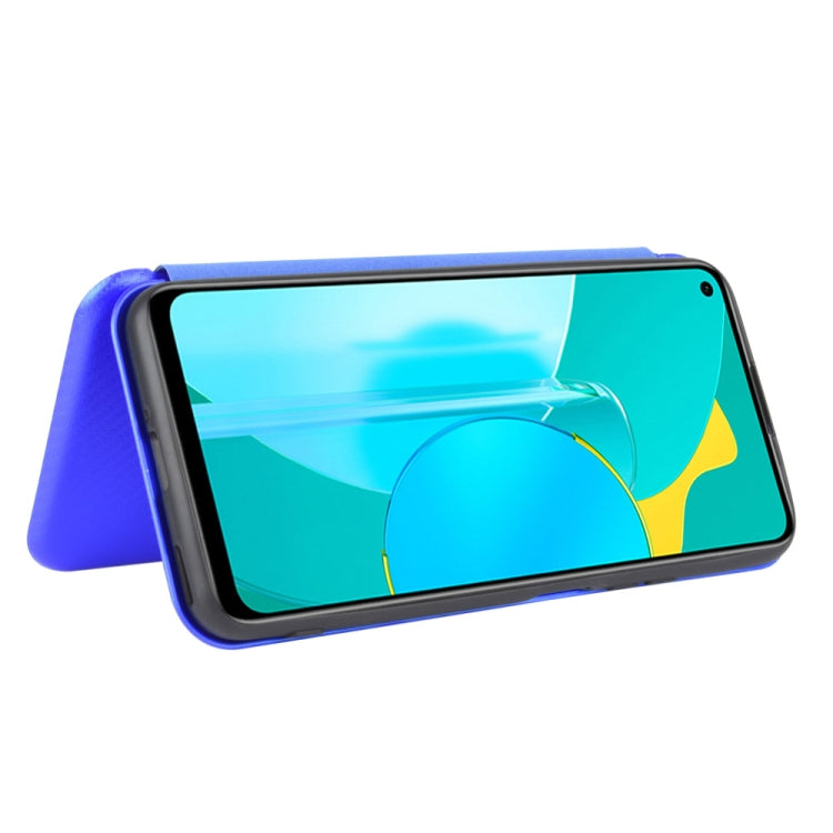 For Huawei Honor View30 Carbon Fiber Texture Horizontal Flip TPU + PC + PU Leather Case with Card Slot