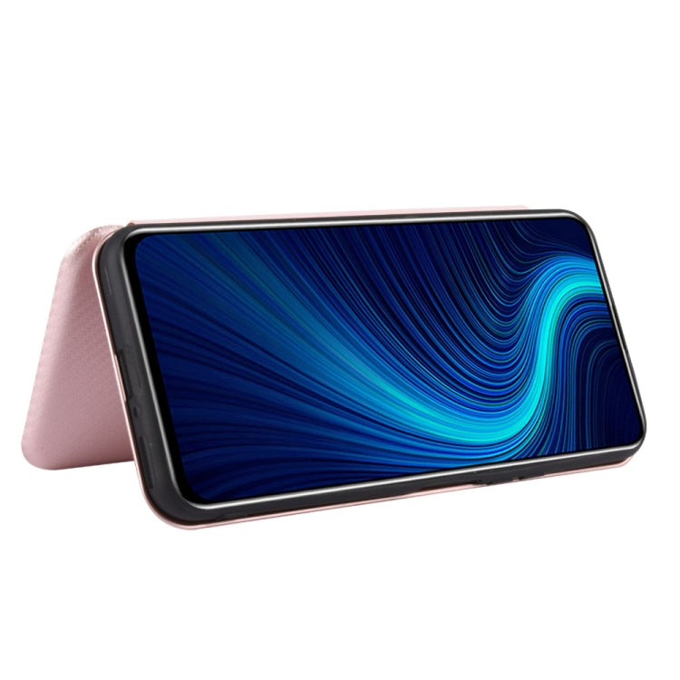 For Huawei Honor X10 5G Carbon Fiber Texture Horizontal Flip TPU + PC + PU Leather Case with Card Slot