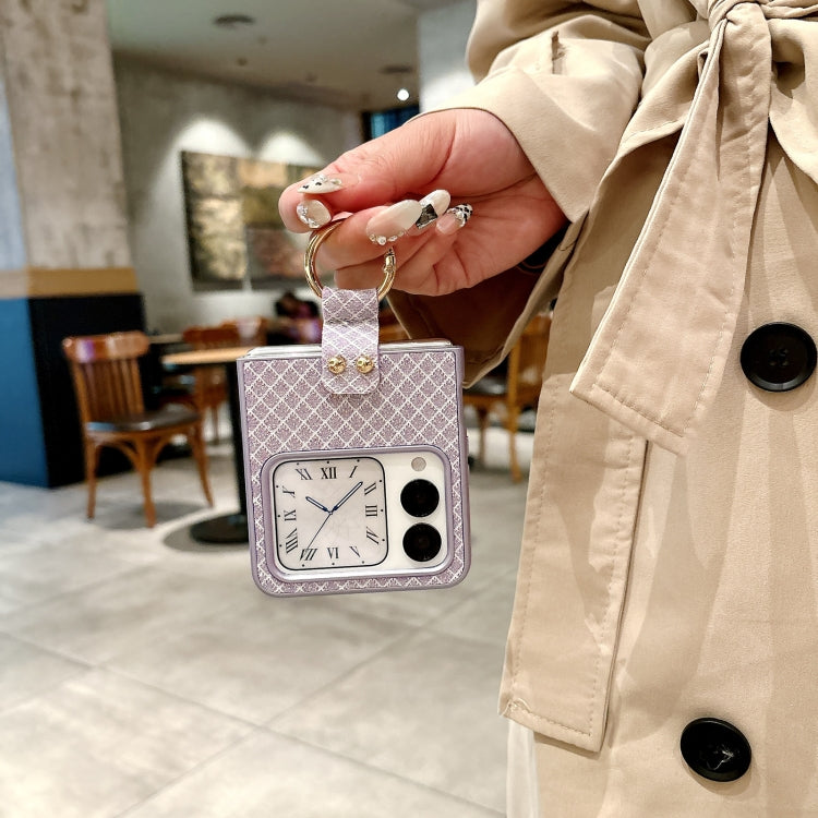 For Huawei nova Flip Sparkling Diamond Rhombus PC Phone Case with Ring