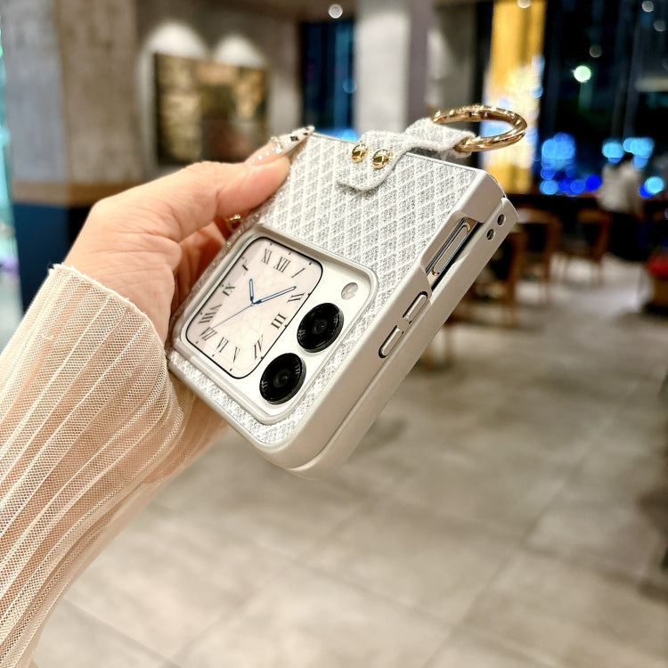 For Huawei nova Flip Sparkling Diamond Rhombus PC Phone Case with Ring