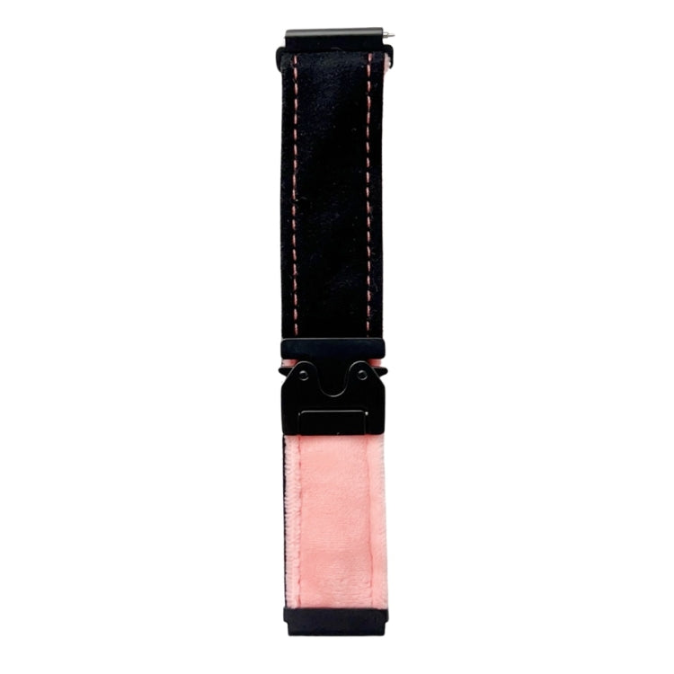 For Samsung Galaxy Watch 7 / 6 / 5 Snap Button Brushed Plush Watch Band