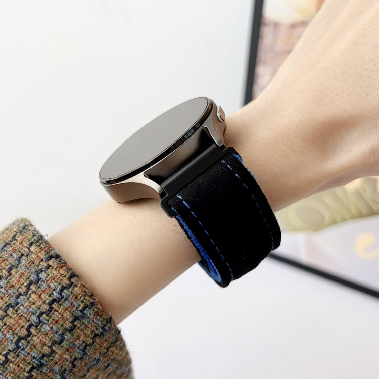 For Samsung Galaxy Watch 7 / 6 / 5 Snap Button Brushed Plush Watch Band