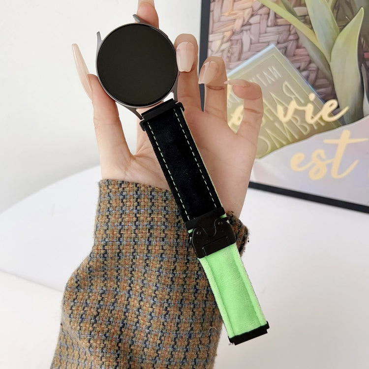 For Samsung Galaxy Watch 7 / 6 / 5 Snap Button Brushed Plush Watch Band