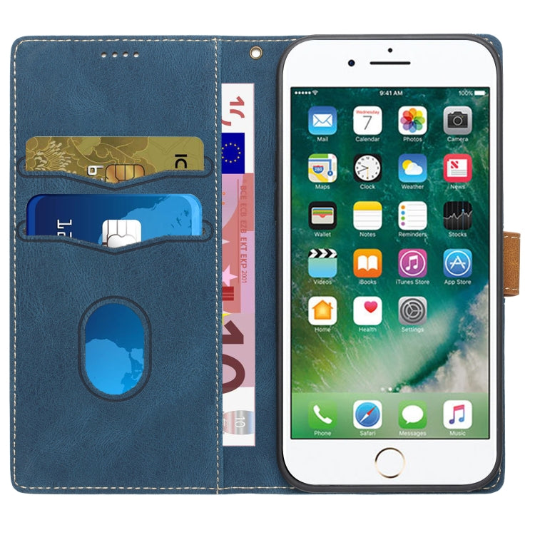 For iPhone 17e / 16e Grid Stitching Leather Phone Case with Lanyard