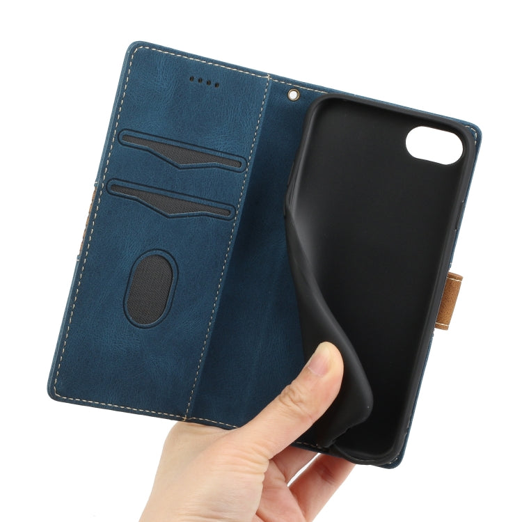 For iPhone 17e / 16e Grid Stitching Leather Phone Case with Lanyard