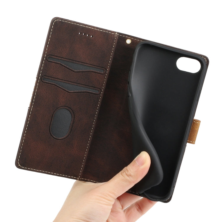 For iPhone 17e / 16e Grid Stitching Leather Phone Case with Lanyard