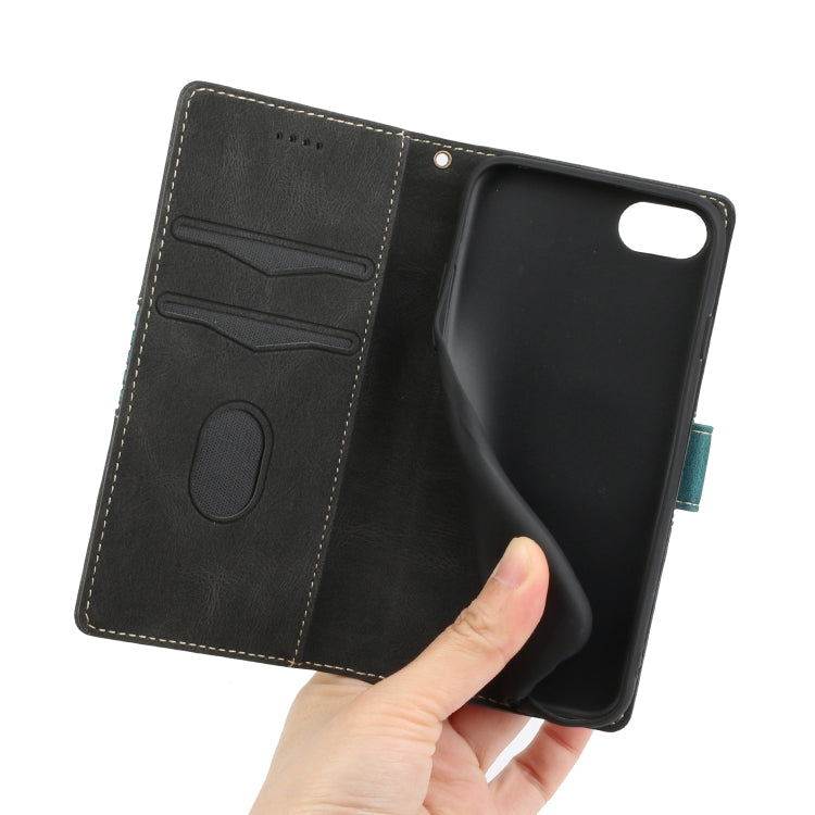 For iPhone 17e / 16e Grid Stitching Leather Phone Case with Lanyard