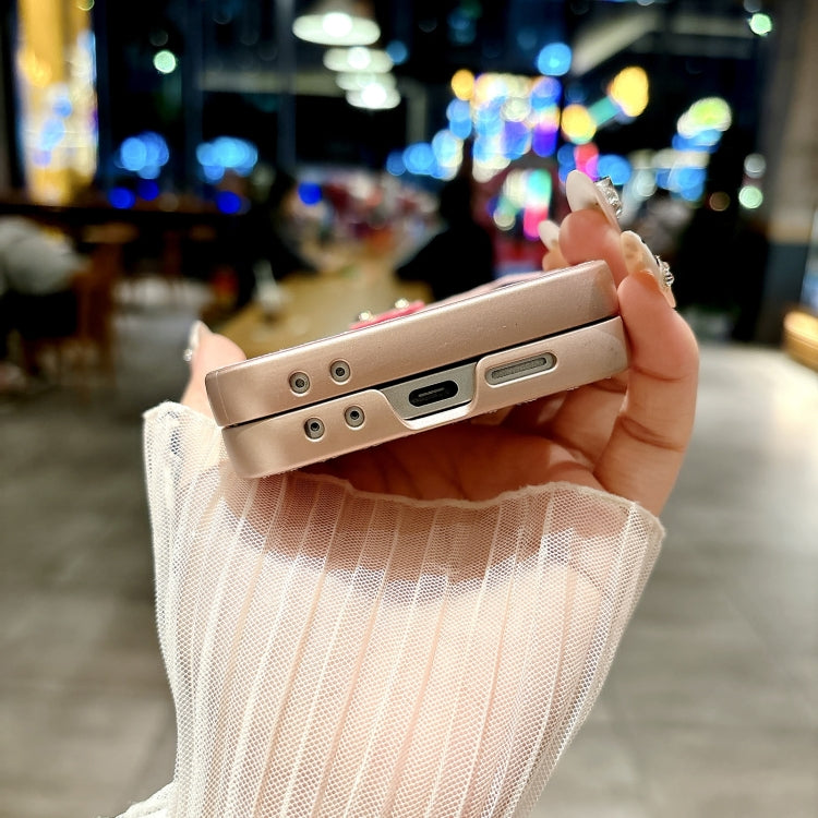 For Samsung Galaxy Z Flip5 5G Sparkling Diamond Rhombus PC Phone Case with Ring