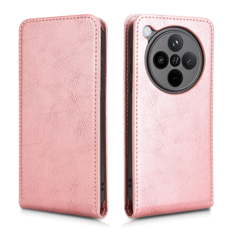 For OPPO Find X8 Magnetic Vertical Flip Leather Phone Case