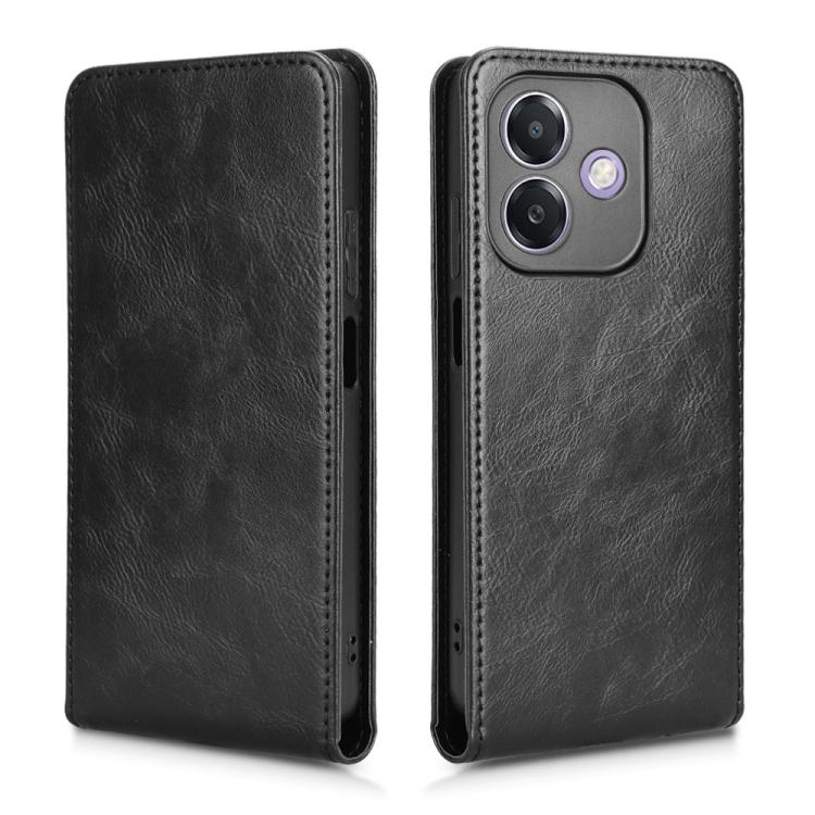 For OPPO A3X 5G India / A3X 4G Global Magnetic Vertical Flip Leather Phone Case