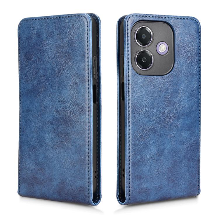 For OPPO A3X 5G India / A3X 4G Global Magnetic Vertical Flip Leather Phone Case