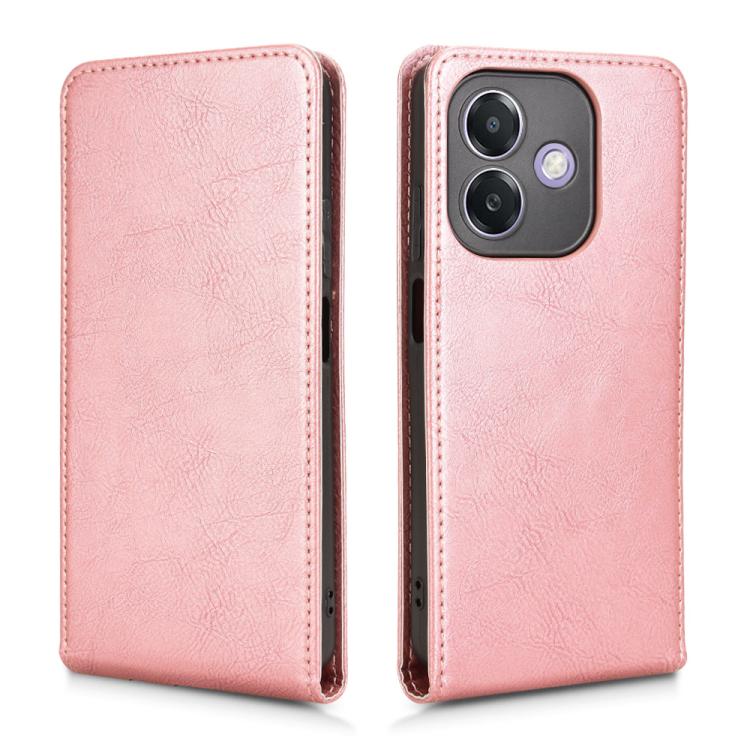For OPPO A3X 5G India / A3X 4G Global Magnetic Vertical Flip Leather Phone Case
