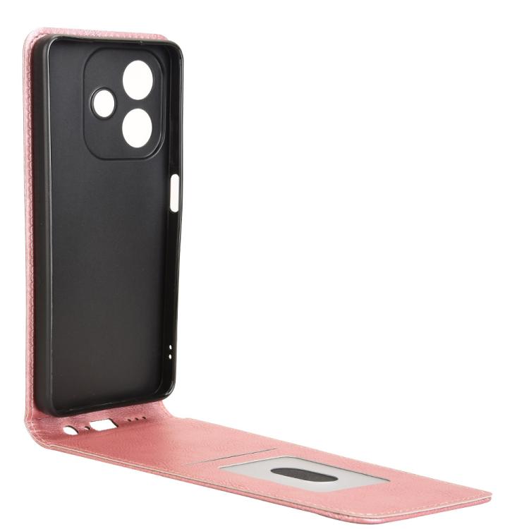 For OPPO A3X 5G India / A3X 4G Global Magnetic Vertical Flip Leather Phone Case