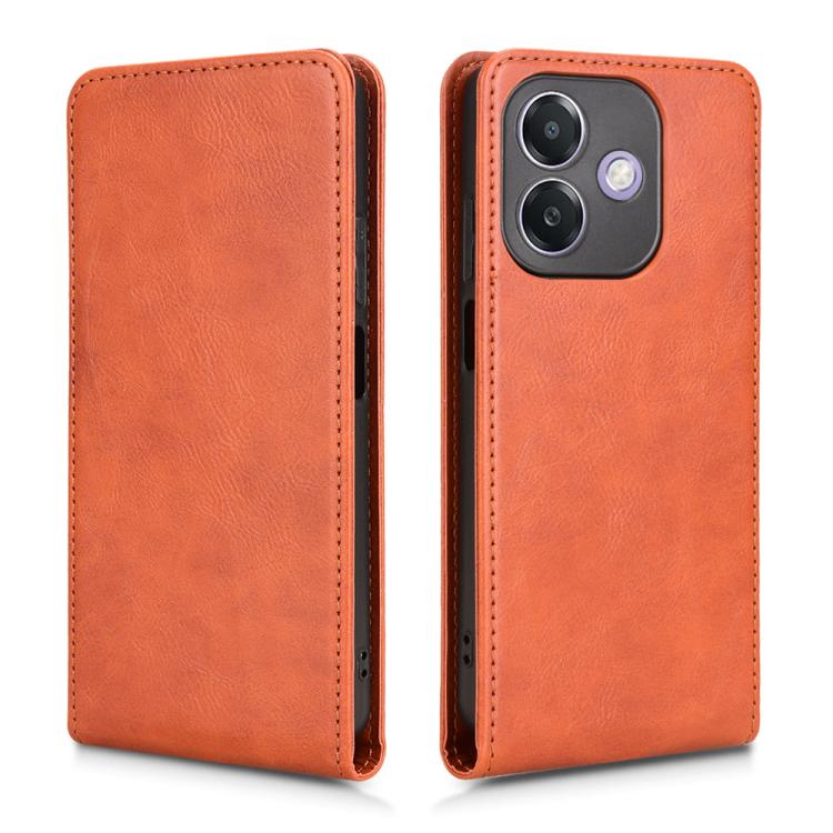 For OPPO A3X 5G India / A3X 4G Global Magnetic Vertical Flip Leather Phone Case