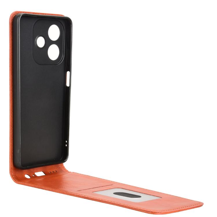 For OPPO A3X 5G India / A3X 4G Global Magnetic Vertical Flip Leather Phone Case