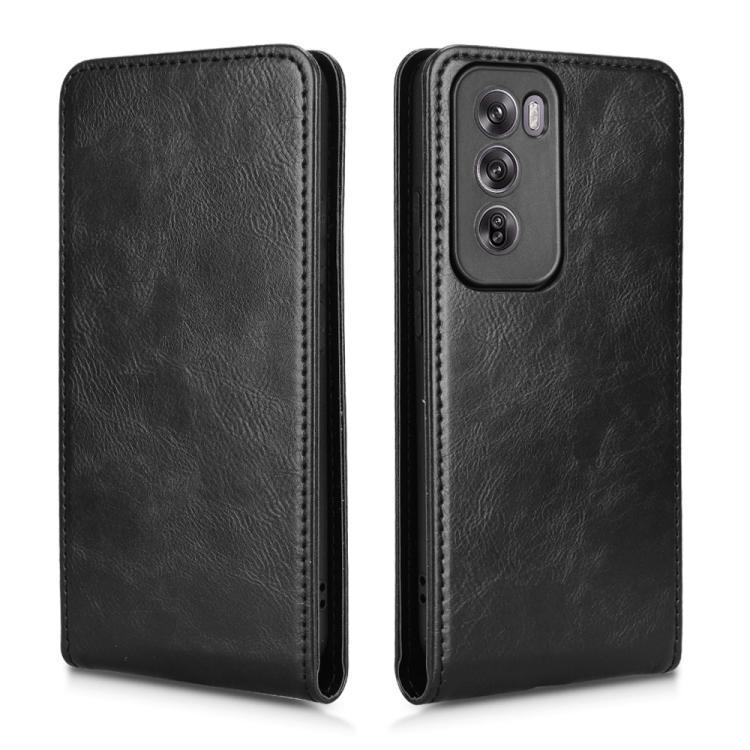 For OPPO Reno12 5G Global Magnetic Vertical Flip Leather Phone Case