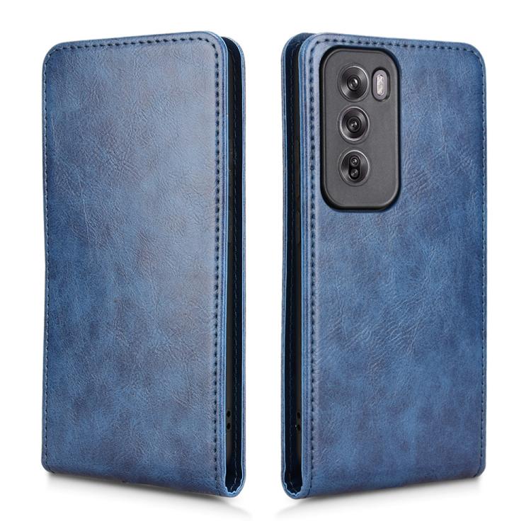 For OPPO Reno12 5G Global Magnetic Vertical Flip Leather Phone Case