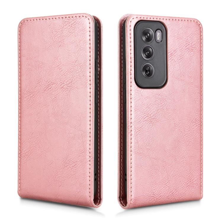 For OPPO Reno12 5G Global Magnetic Vertical Flip Leather Phone Case