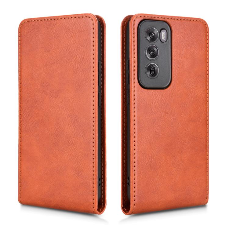 For OPPO Reno12 Pro 5G Global Magnetic Vertical Flip Leather Phone Case