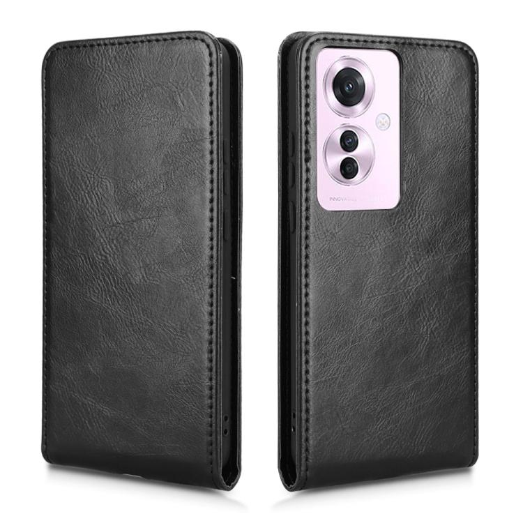 For OPPO Reno11 PJH110 Magnetic Vertical Flip Leather Phone Case