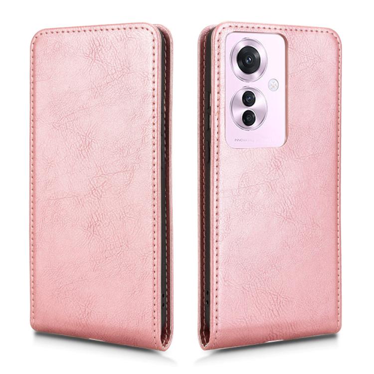 For OPPO Reno11 PJH110 Magnetic Vertical Flip Leather Phone Case