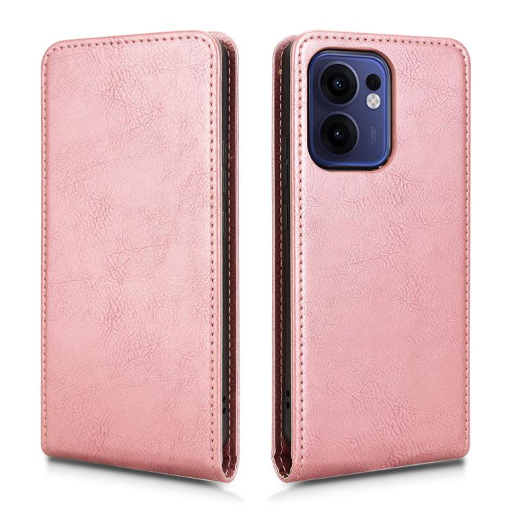 For OPPO Reno13 F 5G / 4G Magnetic Vertical Flip Leather Phone Case