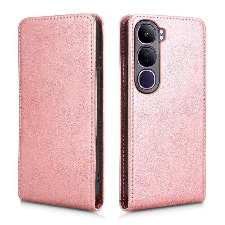 For vivo V40 Lite 5G / 4G IDN Magnetic Vertical Flip Leather Phone Case