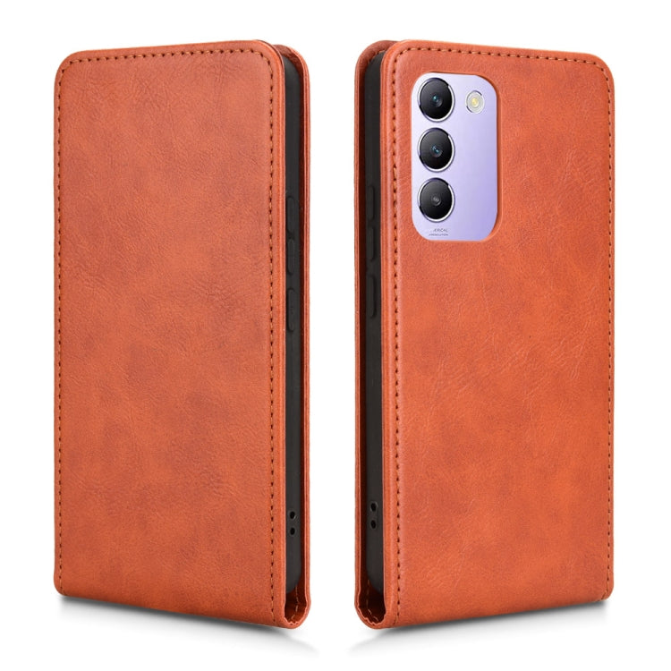 For vivo V40 SE 5G / Y100 5G IDN Magnetic Vertical Flip Leather Phone Case