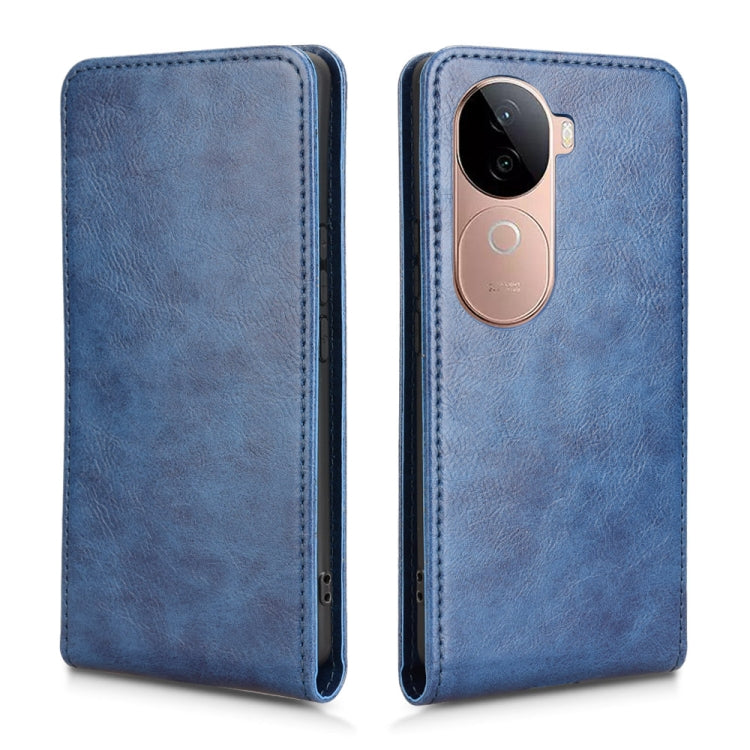 For vivo V40e / iQOO Z9s 5G Magnetic Vertical Flip Leather Phone Case